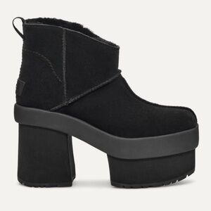 UGG Black Suede Platform Boots